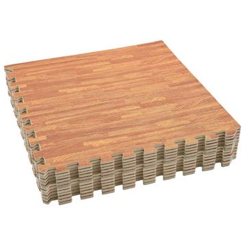 vidaXL Zwemgrondmat 12 st Hout 4,32  EVA Schuim, Tuin en Terras, Zwembaden, Verzenden, Nieuw