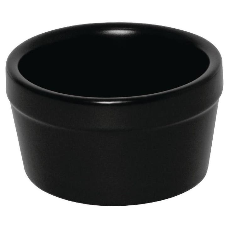 Ramekins | Keramiek | Zwart | 11cl | 6 Stuks | Ø77x45(h)mm, Articles professionnels, Horeca | Équipement de cuisine, Envoi