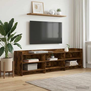 vidaXL TV Kast 168 x 33 x 47 cm Gerookt eiken Bewerkt hout, Verzenden