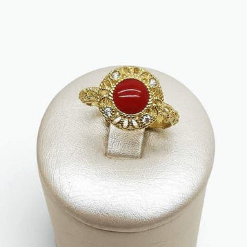 Koraal - Argento 925 - Ring - Italiaans ambacht