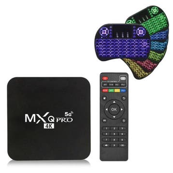MXQ Pro 4K TV Box met RGB Draadloos Toetsenbord - 5G, Verzenden, Nieuw