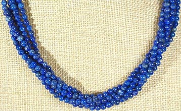 Natuurlijk lapis lazuli uit Afghanistan - 5 wikkelingen -