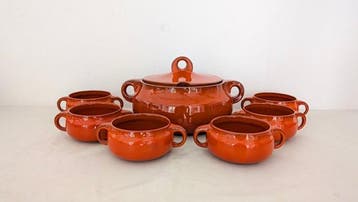 Ernestine - Salerno (?) - Tafelservies voor 6 (7) - Keramiek