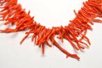 Koraal - 925 zilver - fijn Italiaans rood koraal - 35,1 g -