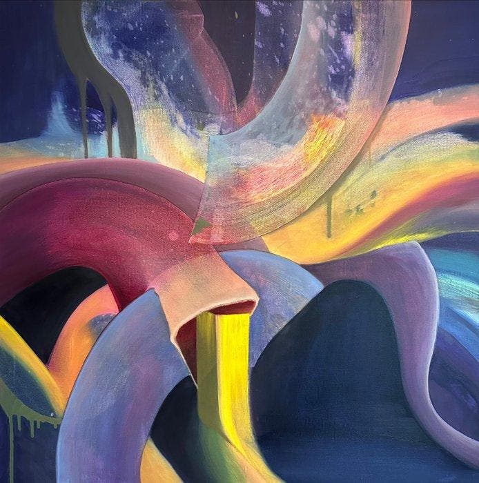 Kim Powell - Thoughts Become Things, Antiek en Kunst, Kunst | Schilderijen | Modern