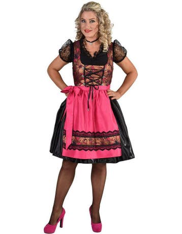 Dirndl jurk deluxe met rozen, Ophalen of Verzenden