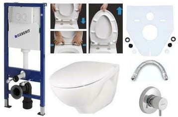 Compleet Set - Universal wandcloset met bidet, Ophalen of Verzenden, Nieuw
