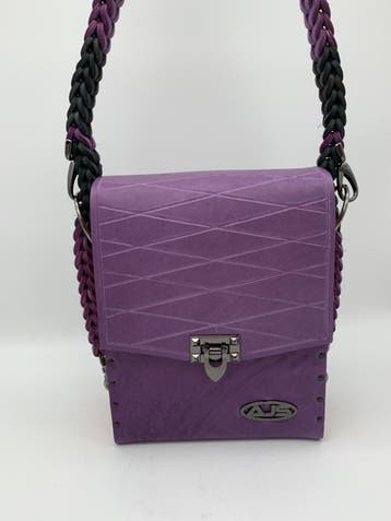 Schouder tas  violet zwart shoulder bag, Ophalen of Verzenden