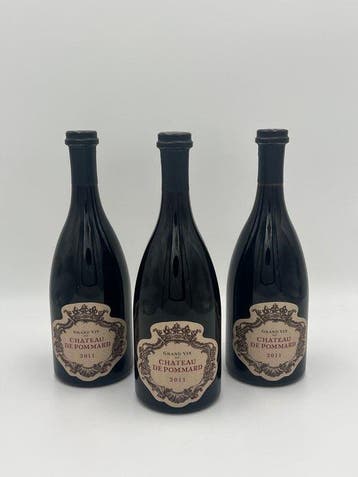 2011 Chateau de Pommard - Pommard - 3 Flessen (0.75 liter), Verzamelen, Nieuw