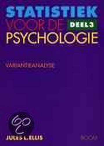 Statistiek voor de psychologie 9789053528631 J.L. Ellis, Boeken, Verzenden, Gelezen, J.L. Ellis