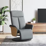 vidaXL Fauteuil verstelbaar met voetensteun stof lichtgrijs, Verzenden, Nieuw