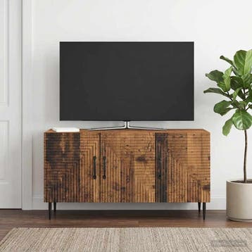 vidaXL TV Kast Oud hout 99 x 34,5 x 50 cm Bewerkt hout, Verzenden, Nieuw
