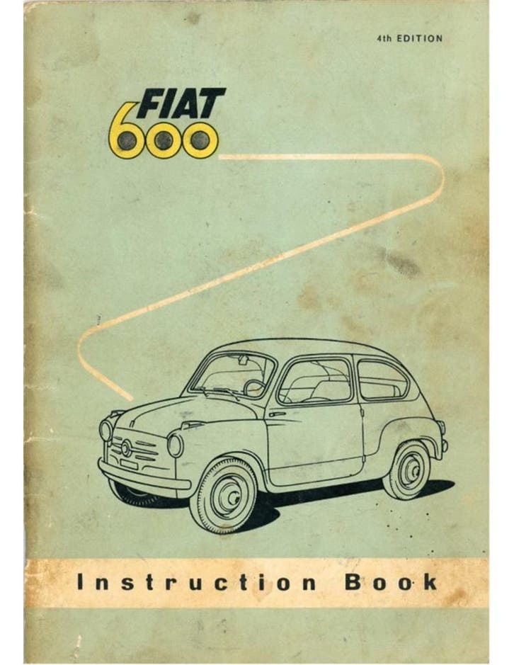 1957 FIAT 600 INSTRUCTIEBOEKJE ENGELS, Auto diversen, Handleidingen en Instructieboekjes, Ophalen of Verzenden