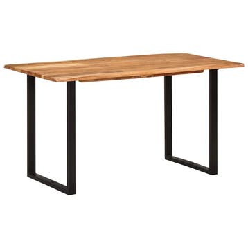 vidaXL Eettafel 140x70x76 cm massief acaciahout, Huis en Inrichting, Tafels | Eettafels, Verzenden, Nieuw