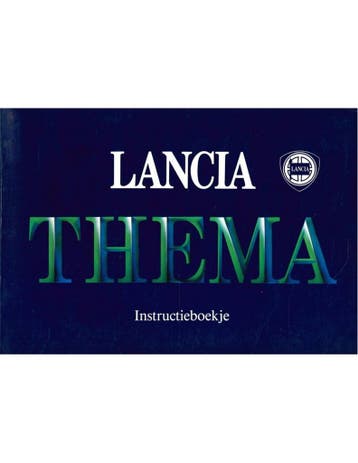 1986 LANCIA THEMA INSTRUCTIEBOEK NEDERLANDS, Ophalen of Verzenden