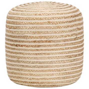 vidaXL Poef handgemaakt 40x45 cm jute, Maison & Meubles, Canapés | Repose-pieds & Poufs, Verzenden