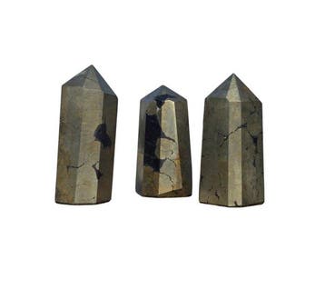 KAMR GEM Apache Gold Kristaltorens Set van 3 Gepolijste