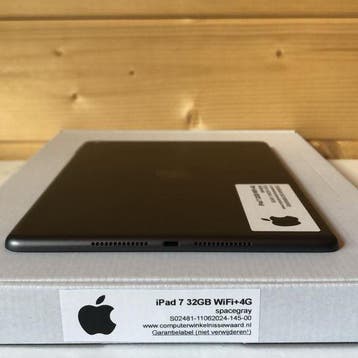 Apple iPad 7 10.2 32GB zwart WiFi (4G) + garantie, Ophalen of Verzenden