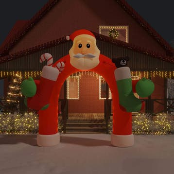 vidaXL Kerstboog opblaasbaar met LEDs 320 cm, Diversen, Verzenden, Nieuw