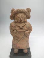 Precolumbiaans. Maya Keramische ocarina Met Spaanse