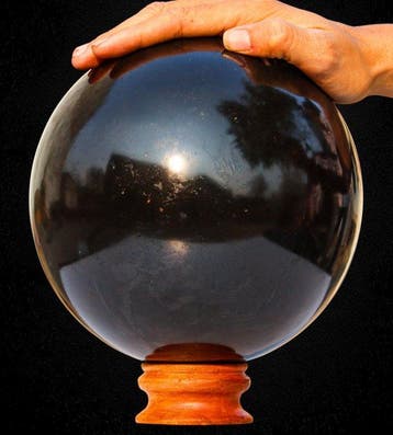 6 Zwarte toermalijn kristalbol 6,5 kg Schorl edelsteenbal, Verzamelen