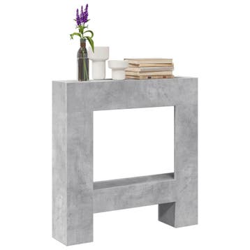 vidaXL Haardombouw 81x18x82 cm bewerkt hout betongrijs, Huis en Inrichting, Verzenden, Nieuw