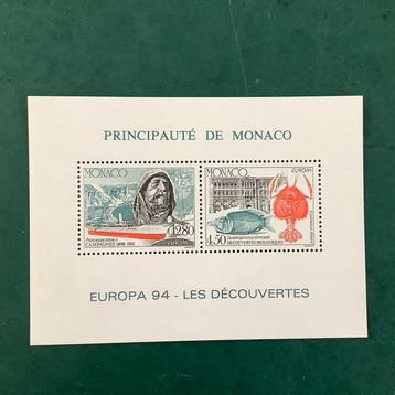 Monaco 1994 - Speciale blok EU CEPT: ontdekkingen - MNH -, Gestempeld