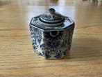 Antieke delftsblauwe 8-KANTIGE INKTPOT , 19de eeuw , -