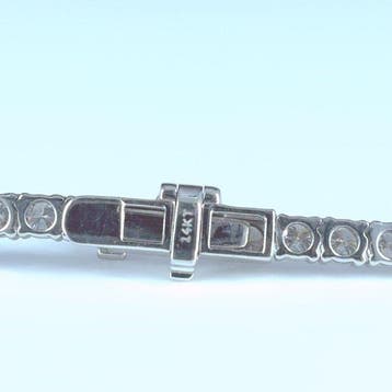 Halsketting - 14 karaat Witgoud - 6.36ct. tw. Diamant