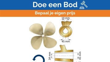 Bieden: Vetus Propeller 4-Blade Brass 23 x 19 Inch Right -, Ophalen of Verzenden