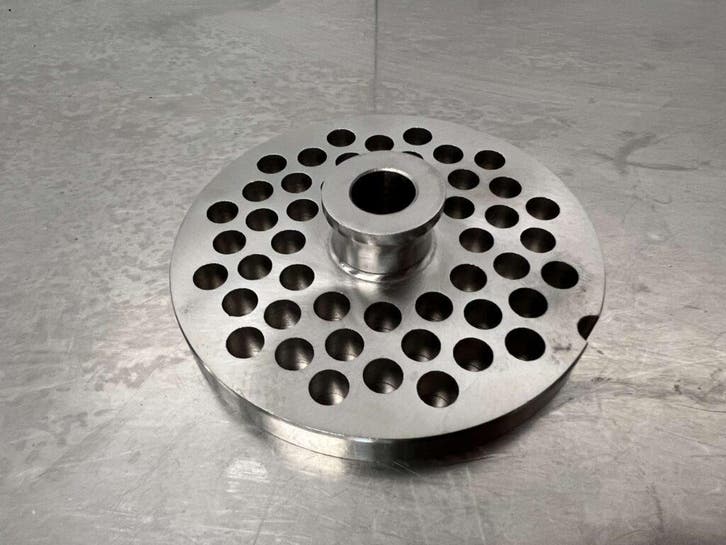 RVS Plaat voor gehaktmolen maat 32 8 mm Slagerij Horeca, Zakelijke goederen, Horeca | Keukenapparatuur, Ophalen of Verzenden