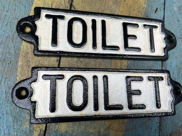 Decoratief ornament (2) - vintage style restroom signs -