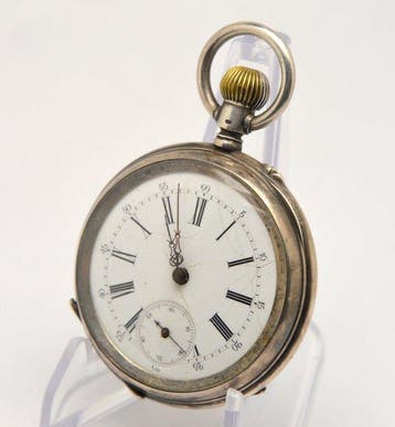 Antique - 800 Silver - mechanical pocket watch - 1900-1949, Nieuw