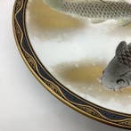 Kutani Ware “Twin Carp” Decorative Plate by Living National