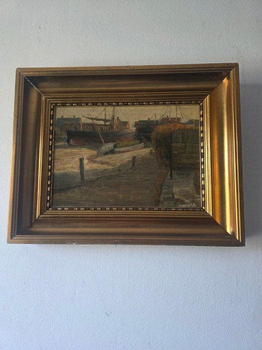 N. AA - Haven, Antiek en Kunst, Kunst | Schilderijen | Klassiek