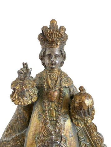A. Foulon - Sculpture, Jésus de Prague - 22 cm - Régule