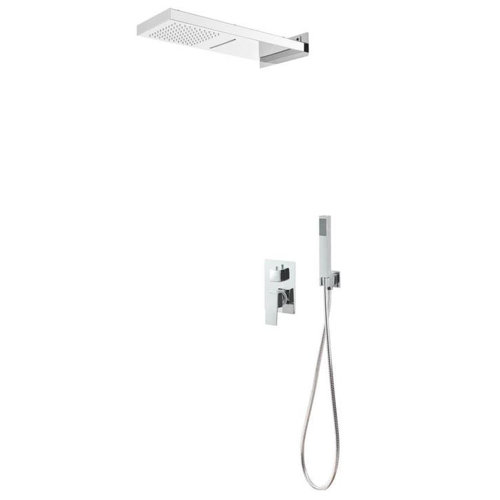 vidaXL Douchesysteem roestvrij staal 201 zilverkleurig, Doe-het-zelf en Bouw, Sanitair, Nieuw, Verzenden