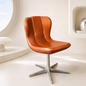 Fauteuil - Roestvrij staal, Synthetisch leder, Italiaans