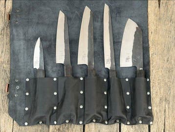 Keukenmes - Ambachtelijke verzamelbare chef-messen set (5)