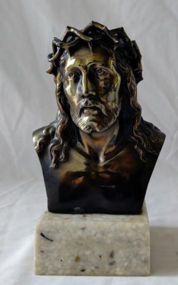 L. Artaux - sculptuur, Buste Christ Couronné dEpines - 20, Antiquités & Art