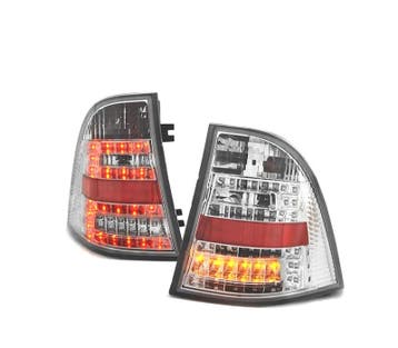 Feux Arrière Pour Mercedes Ml W163 98-05 Led Fond Chromé, Verzenden