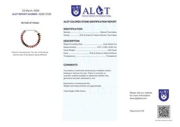 Zonder minimumprijs - Armband Zilver - Toermalijn -