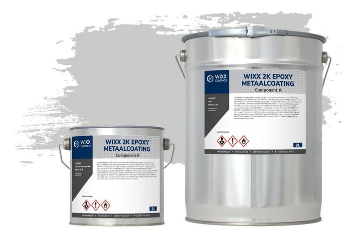 Wixx 2K Epoxy Metaalcoating RAL 7035 | Lichtgrijs 10L, Doe-het-zelf en Bouw, Verf, Beits en Lak, Nieuw, Verzenden