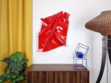 José Soler Art - Steel Silk. Red XL (Wall Sculpture)