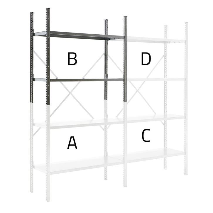 Legbordstelling modulaire legbordstelling module B, Zakelijke goederen, Kantoor en Winkelinrichting | Magazijn, Stelling en Opslag