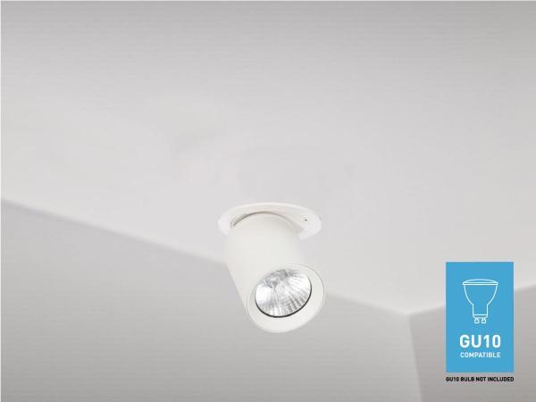Veiling - 6x GU10 Inbouwspot Armatuur cilinder zand wit draa, Auto-onderdelen, Verlichting
