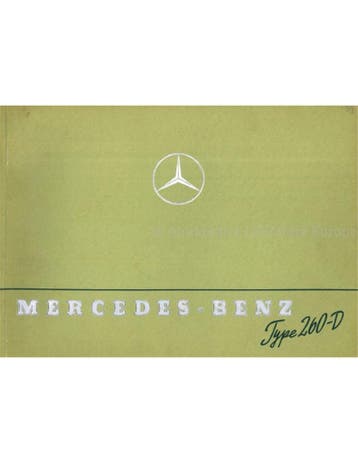 1939 MERCEDES BENZ 260D BROCHURE ENGELS, Nieuw