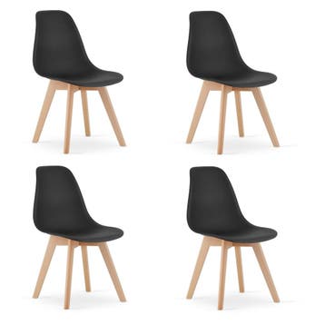 KITO stoelen set van 4 | Tweede kansje | OP = OP voor dez..., Huis en Inrichting, Stoelen, Kunststof, Verzenden, Zwart, Zo goed als nieuw