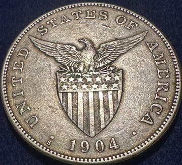 Filipijnen. 1 Peso 1904 (Zonder minimumprijs)