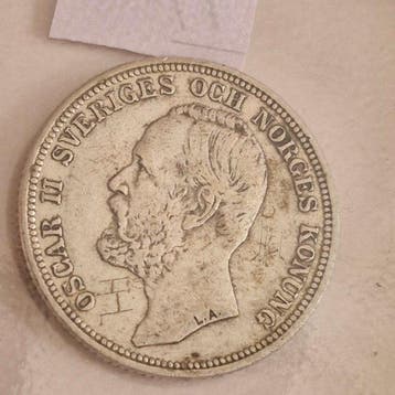 Zweden. Oscar II. 2 Kronor 1903 (Zonder minimumprijs), Gestempeld